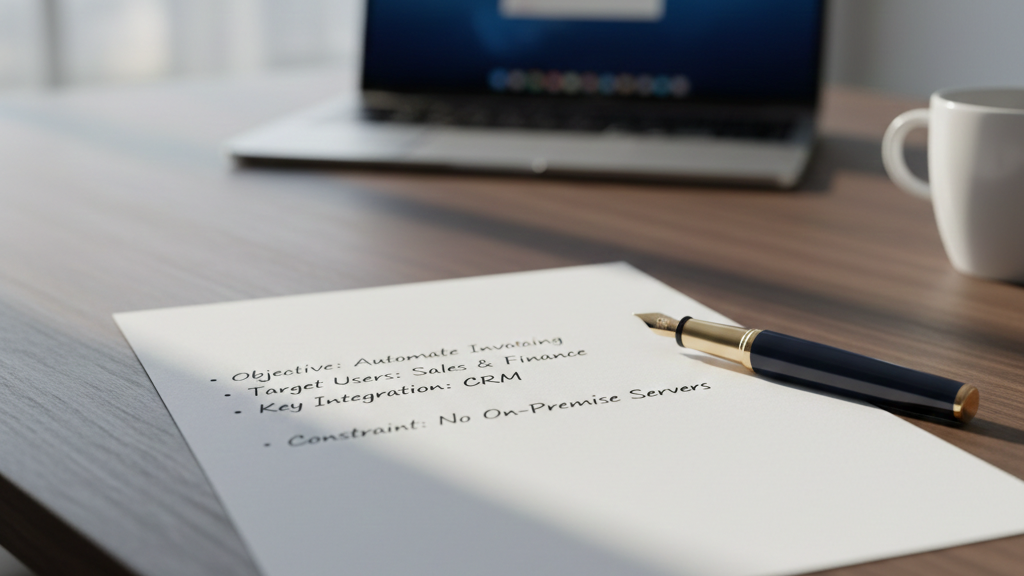 O que precisa estar escrito antes de pedir orçamento: o modelo de 1 página